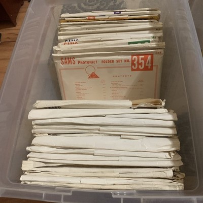Large Lot of Sams Photofact Sets 1950-1960 s TV Radio Service Manuals-38 Folders