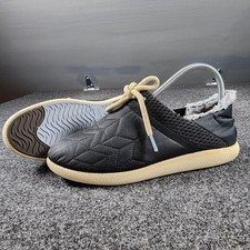 OluKai Mahiki Slippers Women 9 Navy Quilted Faux Fur Drop-In Heel 20477-4040