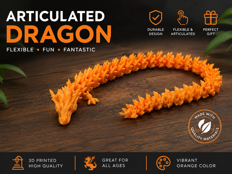 3D Printed Dragon Eggs with Dragon Inside, Articulated 3D Dragon Toys with 3D Dr