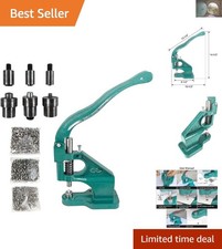 Versatile Heavy Duty Eyelet Grommet Machine with 1500 Grommets  3 Dies Included