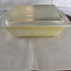 Yellow Pyrex 503-B Refrigerator Casserole Dish 503-C Lid READ DESCRIPTION