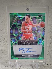 2024-25 Panini Mosaic Basketball Maurice Cheeks Green Ice Scripts Mosaic Auto SP