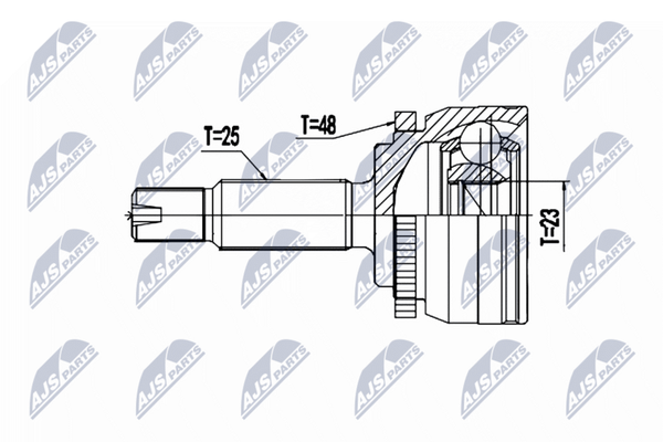 NTY NPZ-HY-559 Gelenksatz, Antriebswelle Vorne FüR Hyundai-image