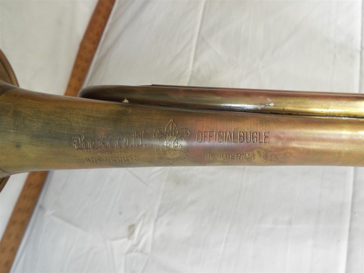 Vintage Rexcraft Official Bugle of the Boy Scouts Brass Instrument