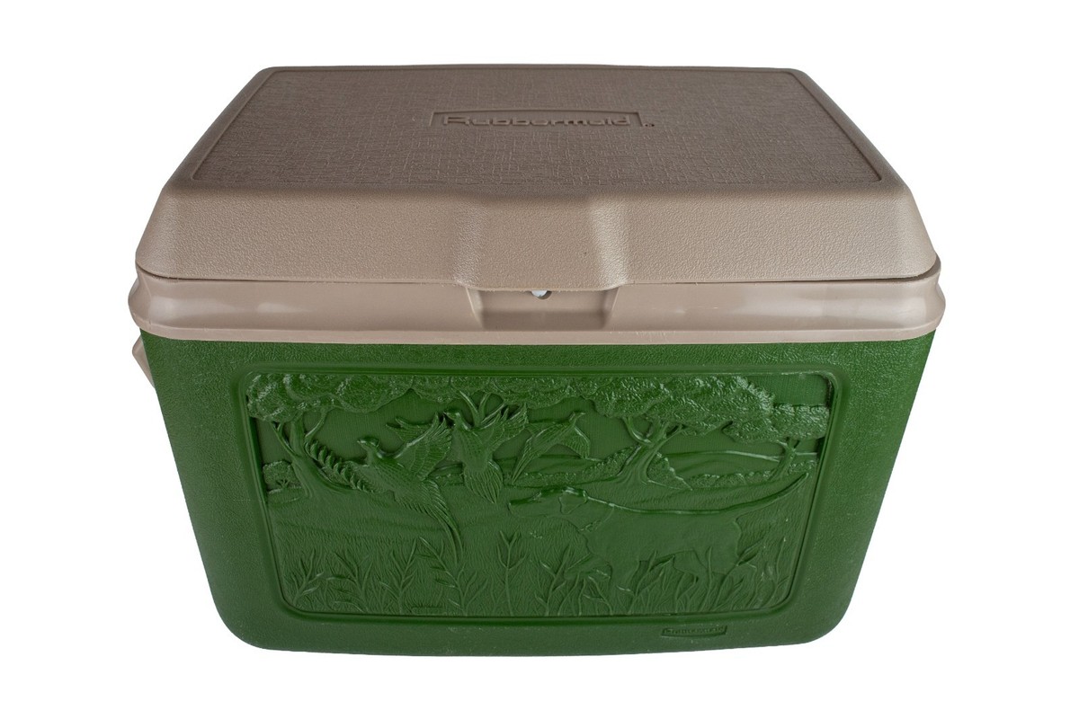 Rubbermaid 12 Gallon 1993 Dog Bird Scene Cooler USA Model 1943