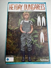 Heyday Dungarees Sewing Pattern Waves & Wild Kids 3 Months To 12 Years Uncut New