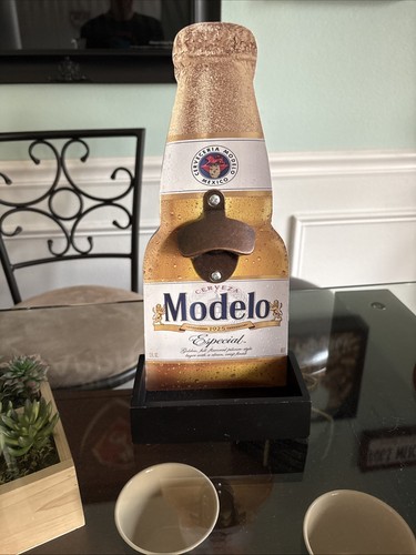 Modelo Beer Bottle Opener & Cap Catcher Décor Pub Bar Man Cave Restaurant