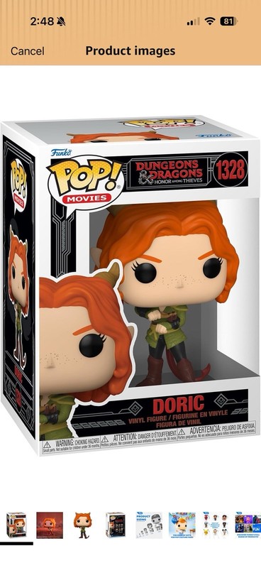 Funko Pop! Movies Dungeons & Dragons Honor Among Thieves Doric #1328 Vinyl