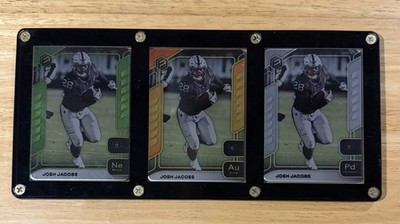 JOSH JACOBS 2020 Panini Elements - 3 Cards Plus Holder - /10, /46, /79 Raiders