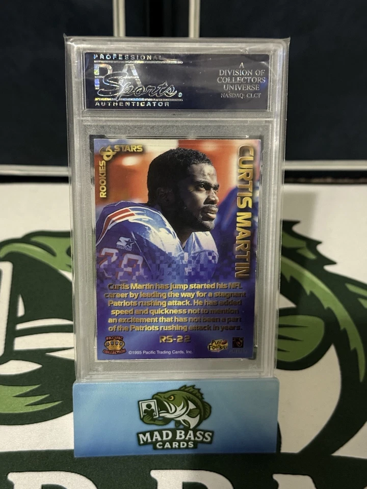 1995 Pacific Triple Folders - Rookies & Stars Curtis Martin #RS-22 (RC) - Image 2 of 2