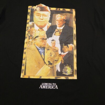 SHOE PALACE x COMING TO AMERICA MOVIE KING T SHIRT Sz L James Earl Jones Street