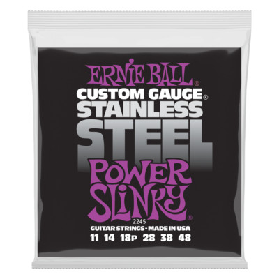 Ernie Ball Edelstahl Power Slinky 11-48 Saiten für E-Gitarre 1-6er-Pack