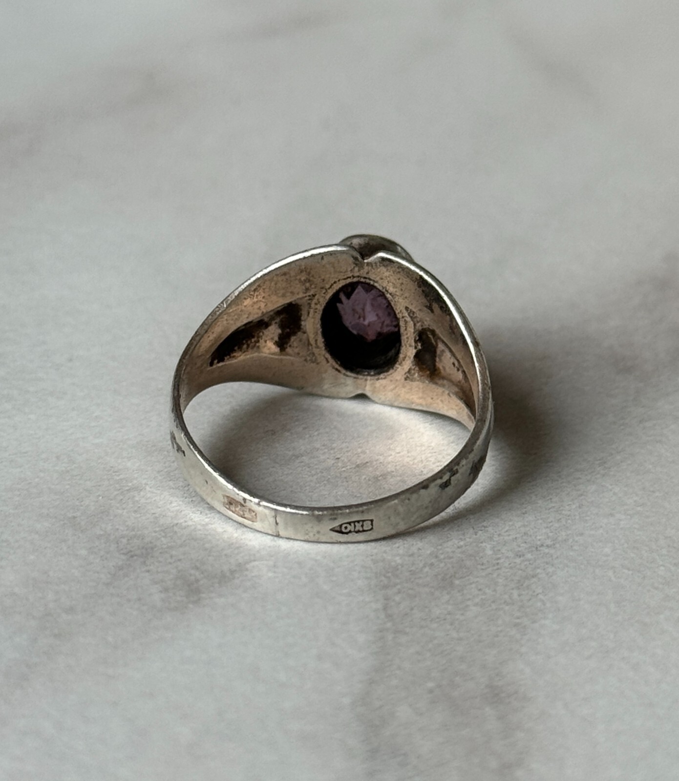 USSR Silver 875 Ring with Ruby Stone – Vintage So… - image 4