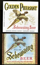 Lot of 2 USA. SEBEWAING BEER. SEBEWAING BREWI...