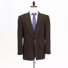 Oscar de la Renta 43R Brown Sport Coat Blazer Jacket HT 2B Wool