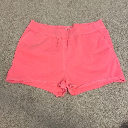 Vineyard Vines Neon Hot Pink Orange Chino Pull On Cutoff Shorts Gr. L