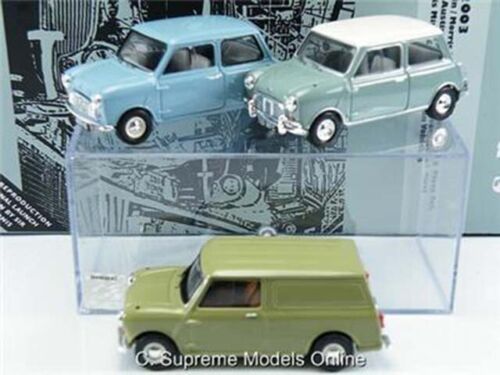 CORGI VANGUARDS MINI AUSTIN MORRIS 3 MODEL CAR VAN GIFT SET 50TH 1:43 MI2003 T3 - Picture 2 of 9