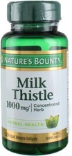 Nature's Bounty Milk Thistle 1000 mg, 50 Softgels 3 Pack 50 Count
