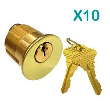 10X Mortise Lock KD SC1 Cylinders Adams Rite Type For Door Brass Lock Cylinder