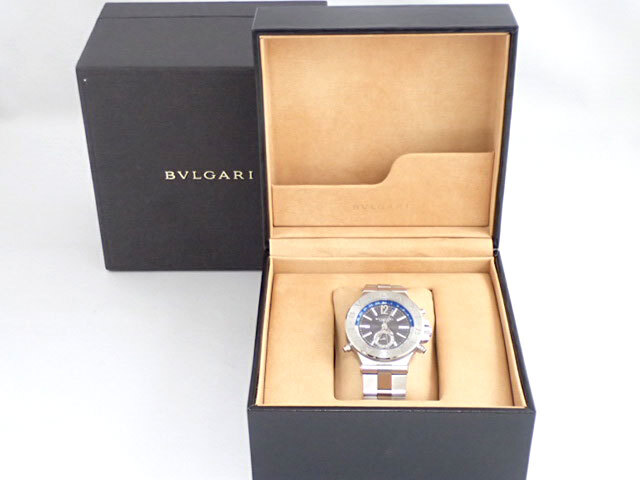 Bvlgari Diagono GMT Dg40S Automatic SS Gray Dial 40mm AB Rank Used