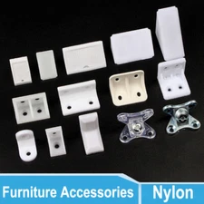 White Plastic Mini Corner Cabinet Connector Brace Bracket Support Accessories