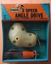 VINTAGE ELECTRIC POWER DRILL ANGLE ATTACHMENT 2 SPEED NEW OLD STOCK # RAD
