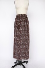 1970s Velvet Maxi Full Skirt Printed Paisley S Vintage