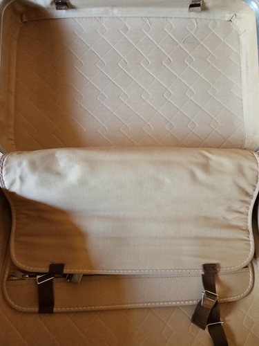 1970's Skyway Luggage Tweed Combination Lock Wheeled Suitcase 21 x 14 X 7 Clean - Picture 10 of 21