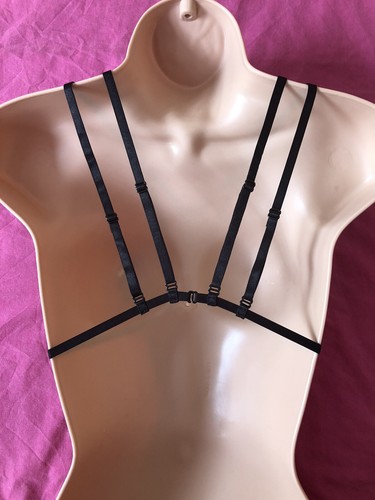 UK 1-3 DAYS! Caged Bra Body Plunge Harness Kinky Party Sexy Bondage 2 Festival - Picture 4 of 7