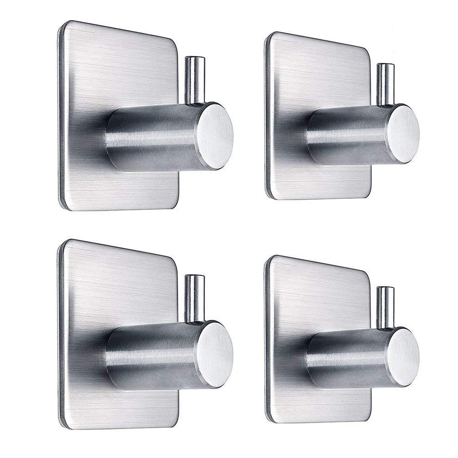 Adhesive Hooks Heavy Duty Wall Hooks Waterproof Stainless Steel Hooks for Han...