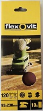 Image of Flexovit 93x230mm Sanding Sheets Plain Fine 120 Grit (Pack 10)