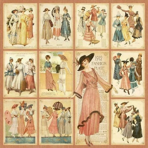 Grafik 45 Damen Tagebuch Sammlung 8 x 8 Karton AUSWAHL Tee Beauty Mode - Bild 4 von 11