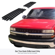 Fits 99-02 Chevy Silverado 150000-06 Suburban Black Billet Grille Grill Insert