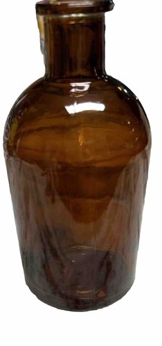 Set Of 2 Amber Glass Bud Vases, 8 Oz Retro Look, Vintage Look. Boho Centerpieces - Picture 4 of 5