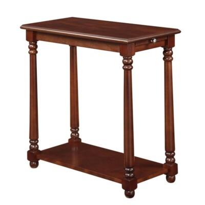 Small Narrow Chair Side End Table Accent For Living Room Office Furniture Thin