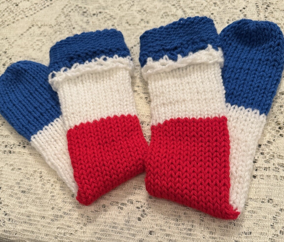 Red White Blue Unisex Adult Tube Socks for Stylish Comfort-image