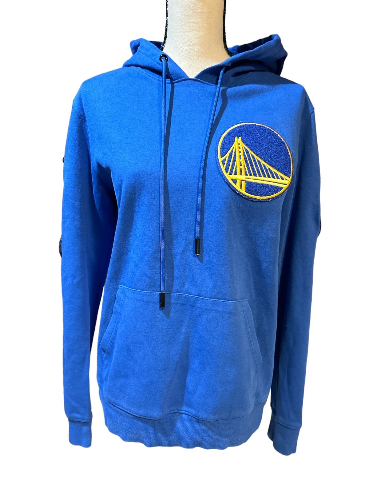 NBA Golden State Warriors Pro Standard Hoodie, Patches, Logo, Blue Yellow Size M