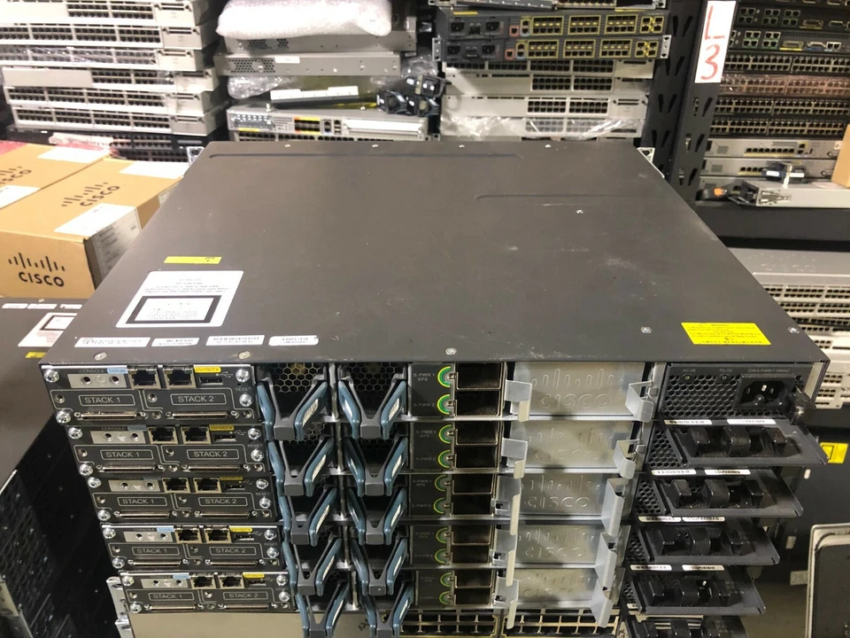 Cisco WS-C3750X-24P-S 24-Port PoE Gigabit Switch With C3KX-NM-10G - Image 2 of 3