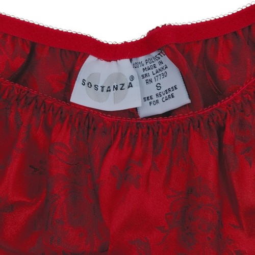 Pigiama donna Sostanza piccolo pantaloncino pigiama da notte rosso vita alta floreale - Foto 7 di 7