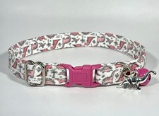 Cat Collar- "Pink Dinosaur" Adjustable Breakaway Safety Quick-Release Collar