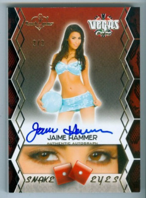 JAIME HAMMER ''SNAKE EYES AUTOGRAPH #2/2'' BENCHWARMER VEGAS BABY 2013