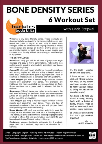 BARLATES BONE DENSITY WORKOUT SERIES 6 WORKOUTS EXERCISE DVD LINDA STEJSKAL - Picture 2 of 2