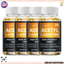 1500mg ACETYL L-CARNITINE 120 Capsules Nervous System Health Antioxidant Support