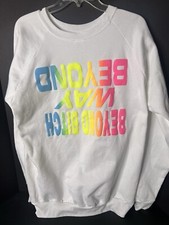 Deadstock Vintage Beyond Bitch 90s Day Glow Puff Print XL Made In USA