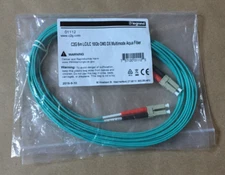 Legrand C2G 01112 6M (12ft) LC-LC 10Gb OM3 DUPLEX Multimode Aqua Fiber Cable