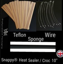 Snappy® Heat Sealer Croc sealer 10" Teflon Strips Tape & 10" Wire Element Spares