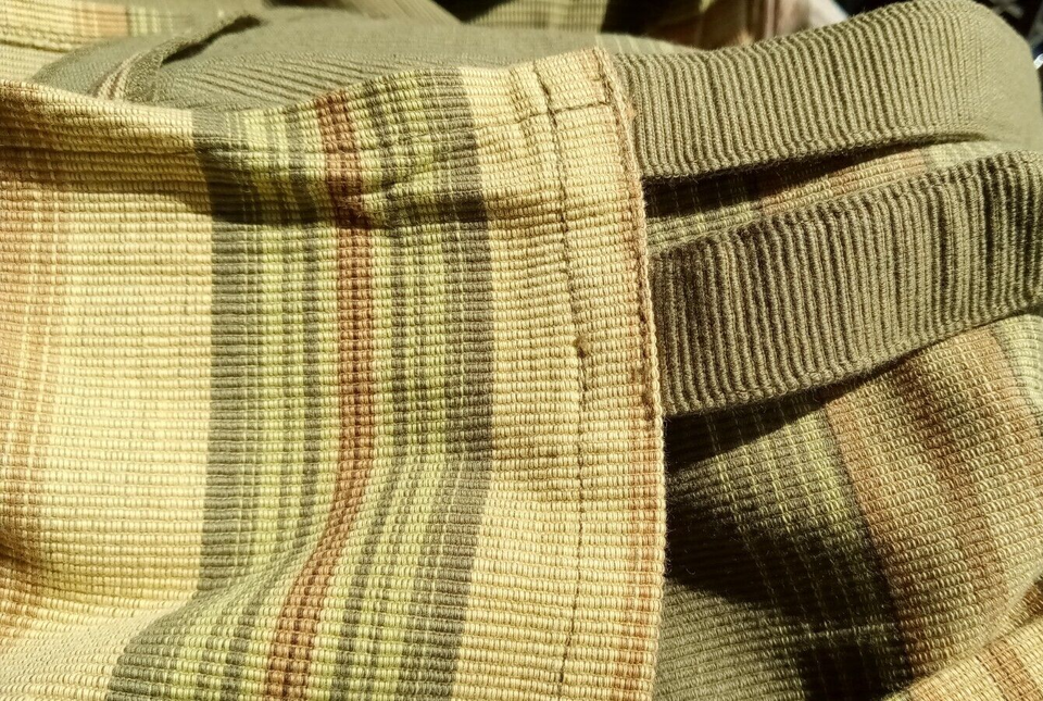 Pottery Barn Loveseat Slipcover NEW Harrison Stripe Loose Fit Green/Tan