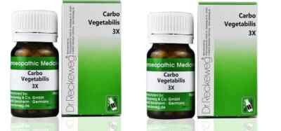 2  PACKS Dr. Reckeweg Carbo Vegetabilis 3X (20g) Homeopathy Remedy FREE SHIP