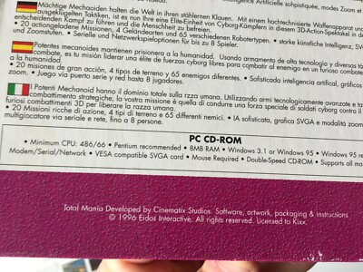 Jeu PC TOTAL MANIA Big Box FR - Avec Notice - Bon État