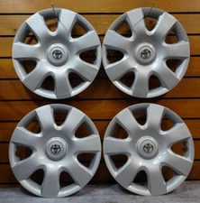 Set of (4) 15" Silver Replacement Hubcaps fit Toyota Camry 2002-2004 61115